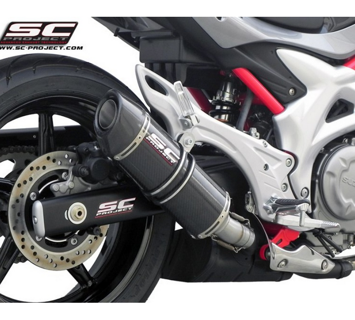 SC-Project Εξάτμιση Oval Carbon S08A-12C Suzuki Gladius 650 2009-2015 Slip-On