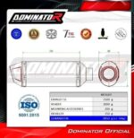 DOMINATOR Ολόσωμη Εξάτμιση (Full System) S3 BLACK Yamaha Tracer 900 / GT 2015-2020 YA181DFSS3BL