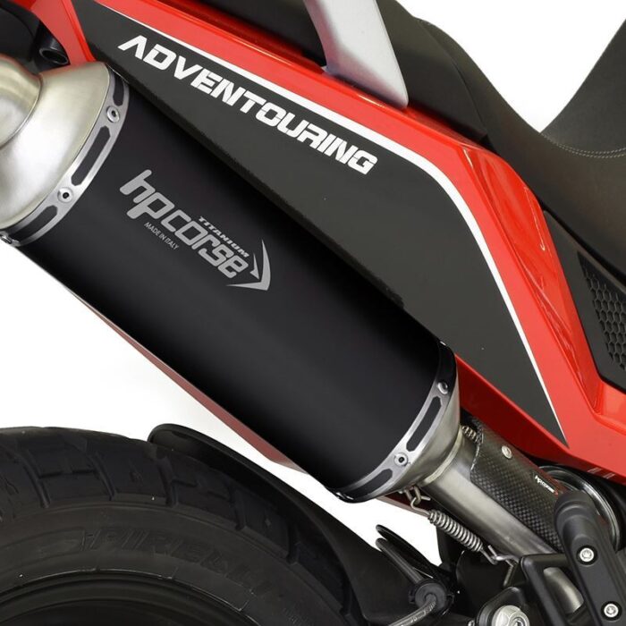 HP Corse Εξάτμιση Moto Morini X-CAPE 650 2022-2024 SP-1 Short Black Titanium High Mount MOXCSP1300C-AB