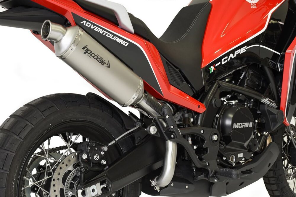 HP Corse Εξάτμιση Moto Morini X-CAPE 650 2022-2024 SP-1 Short Black Titanium High Mount MOXCSP1300C-AB