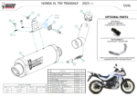 MIVV Oval Black Inox Εξάτμιση Honda XL 750 Transalp 2023-2026 | H.086.LZ