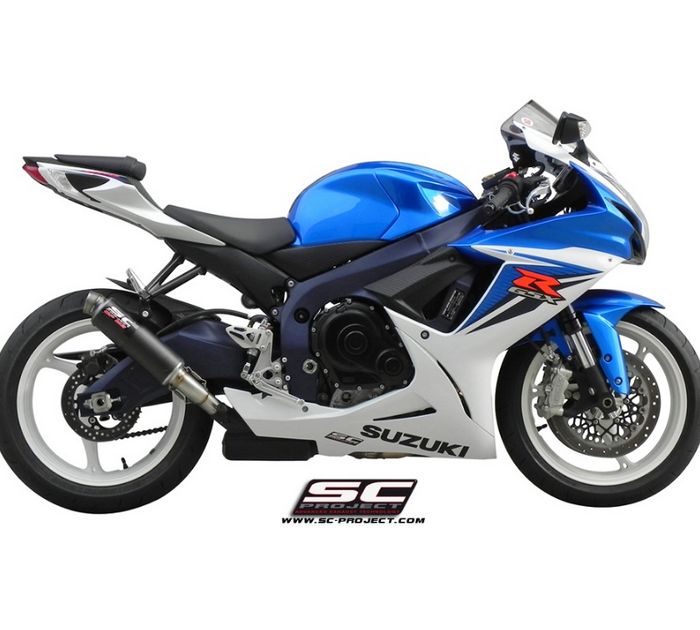 SC-Project Εξάτμιση Oval Carbon Slip-On για Suzuki GSX-R600 / GSX-R750 2011-2016 [S09A-12C]