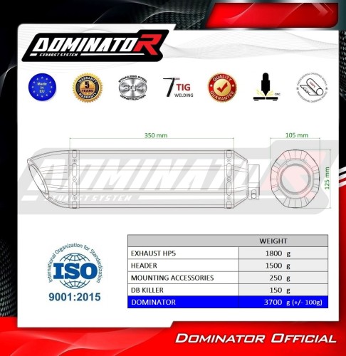 DOMINATOR Εξάτμιση S3 για Triumph Speed Triple 1200 RS / RR 2021-2024