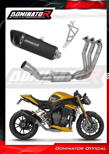 DOMINATOR Ολόσωμη Εξάτμιση (Full System) HP6 BLACK για Triumph Speed Triple 1200 RS / RR 2021-2024