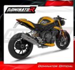 DOMINATOR Ολόσωμη Εξάτμιση (Full System) GPF BLACK για Triumph Speed Triple 1200 RS / RR 2021-2024