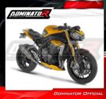 DOMINATOR Ολόσωμη Εξάτμιση (Full System) GPF BLACK για Triumph Speed Triple 1200 RS / RR 2021-2024