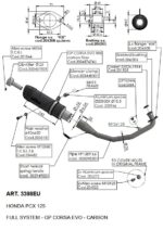 LeoVince GP CORSA EVO Εξάτμιση για Honda PCX 125 (2021-2024) – 3398EU - Image 3