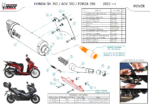 MIVV MOVER Inox Nero Εξάτμιση Honda Forza 350 2022-2024 – MV.HO.0004.LV