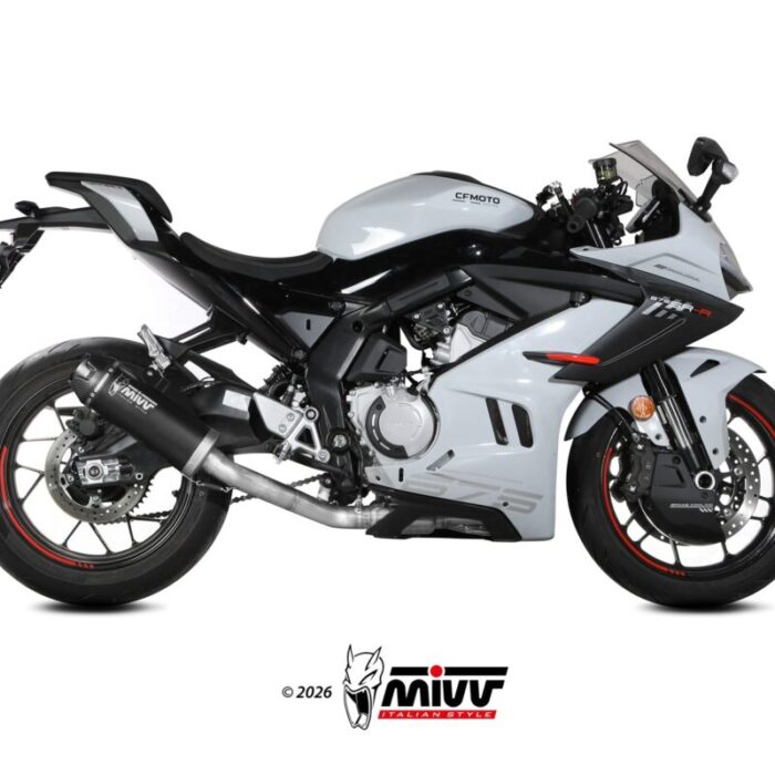 Mivv AK-1 CF.010.KZK Ολόσωμη Εξάτμιση Inox Black Carbon CFMOTO 675SR-R 2025-2026 Euro 5+