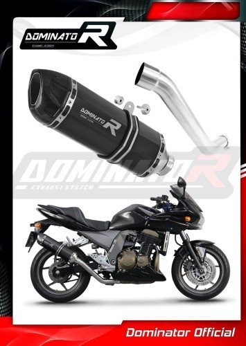Dominator HP1 Black KA020DFBL Τελικό Εξάτμισης Kawasaki Z750 2004-2006 με Μεσαίο Μειωτήρα Ήχου