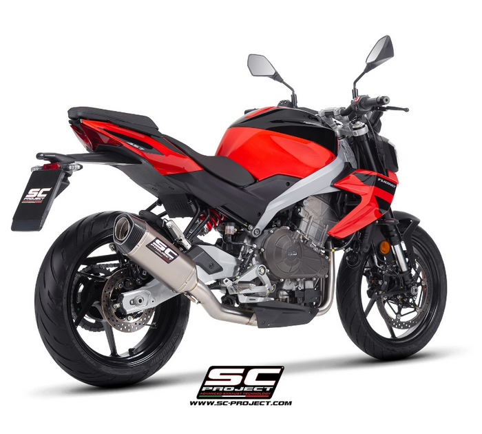SC-Project S1 Stainless Steel A30B-AC177A Ολόσωμη Εξάτμιση 2-1 Aprilia Tuono 457 2025-2026 Racing