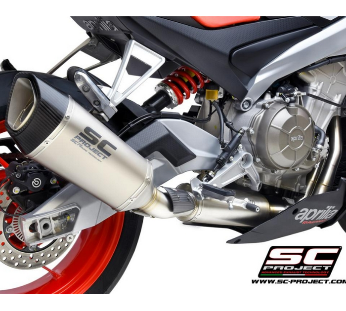 SC-Project A23B-KC90T Πλήρες Σύστημα Εξάτμισης 2-1 SC1-R Τιτανίου για Aprilia Tuono 660 2021-2024