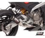 SC-Project A23D-PAC36CR Πλήρες Σύστημα Εξάτμισης 2-1 CR-T Carbon με Stoneguard για Aprilia Tuono 660 2025-2026