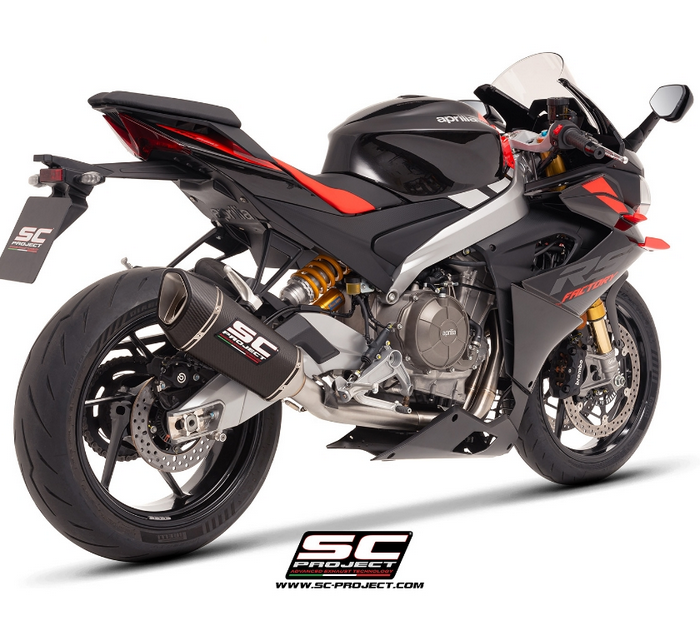 SC-Project A23D-PAC90C Πλήρες Σύστημα Εξάτμισης 2-1 SC1-R Carbon για Aprilia Tuono 660 2025-2026