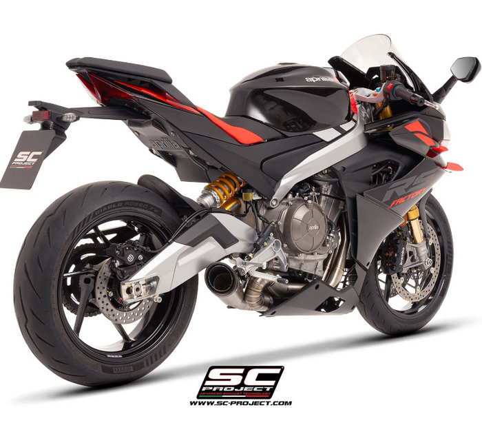 SC-Project A23D-PAC90C Πλήρες Σύστημα Εξάτμισης 2-1 SC1-R Carbon για Aprilia Tuono 660 2025-2026