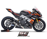 SC-Project Carbon Βάση Στήριξης Εξάτμισης για Aprilia RSV4 / Tuono V4 2021–2024 – A27A-CB
