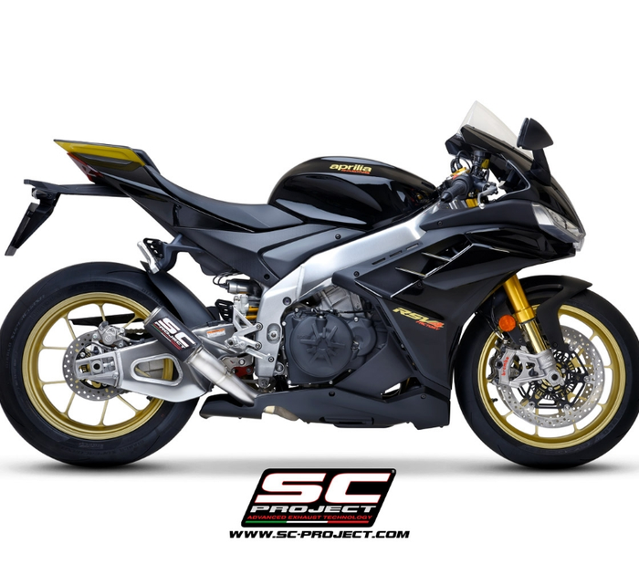 SC-Project Εξάτμιση CR-T Titanium Racing με Προστατευτική Σίτα για Aprilia RSV4 / Factory 2021–2024 – A27A-T36TR
