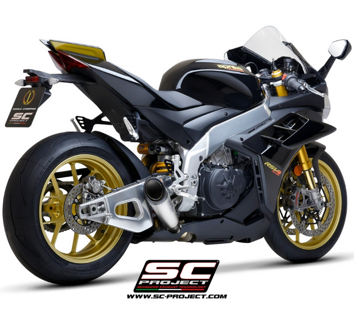 SC-Project Πλήρες Σύστημα Εξάτμισης 4‑2‑1 Titanium με SC1‑R Carbon 250 mm για Aprilia RSV4 / Factory 2021–2024 – A27A-TC90C