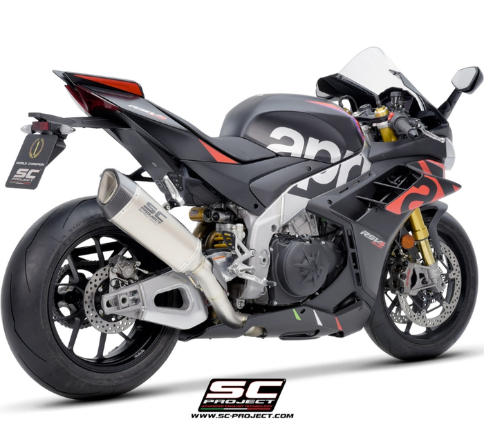 SC-Project Εξάτμιση SC1-R Titanium 300 mm Racing για Aprilia RSV4 / Factory 2021–2024 – A27A-T91T