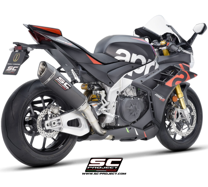 SC-Project Εξάτμιση SC1-R Titanium 350 mm Racing για Aprilia RSV4 / Factory 2021–2024 – A27A-T93T