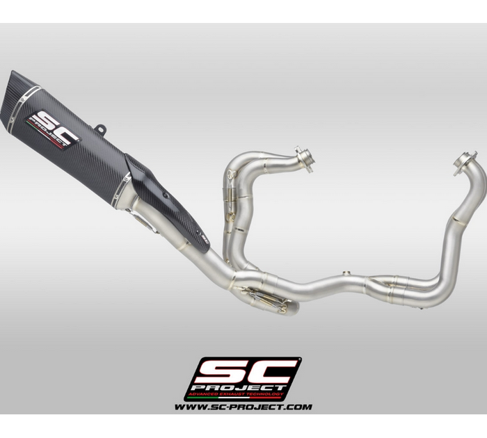 SC-Project Πλήρες Σύστημα Εξάτμισης 4‑2‑1 Titanium με SC1‑R Carbon 350 mm για Aprilia RSV4 / Factory 2021–2024 – A27A-TC93C