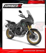 Dominator RE001DFSF6BL Πλήρες Σύστημα Εξάτμισης HP6 Black με Carbon Τάπα και dB-Killer για Rieju Aventura 500 2023-2026