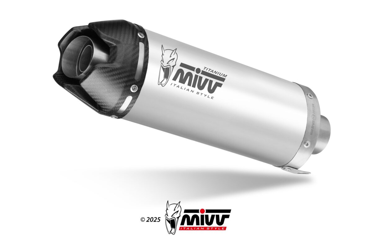 H.096.K4K (1) MIVV Εξάτμιση AK-1 Titanium Ομολογκαρισμένη με Καταλύτη για Honda CB650R / CBR650R 2024–2026 – H.096.K4K