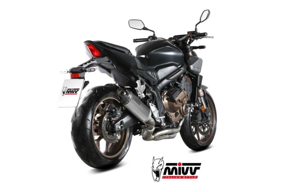 MIVV Εξάτμιση AK-1 Titanium Ομολογκαρισμένη με Καταλύτη για Honda CB650R / CBR650R 2024–2026 – H.096.K4K