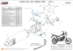 Mivv Dakar Black Εξάτμιση Honda Africa Twin 1100 2024-2026 – H.079.LEKB